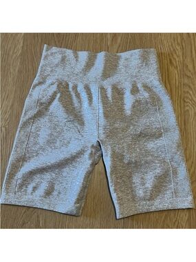 Forever 21 Light Pink /Gray Biker shorts athletic gear compression seamless high